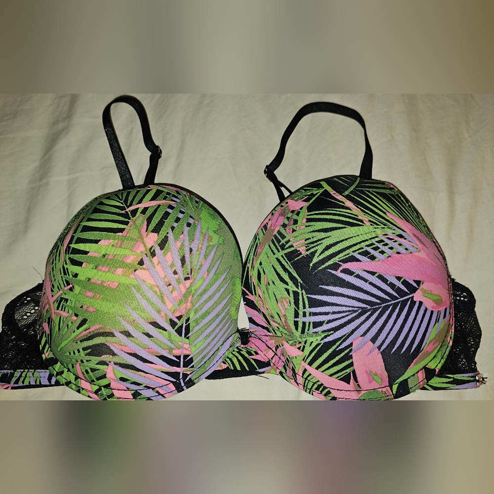 Rachel Rachel Roy floral pink green  Push-Up Bra 34C